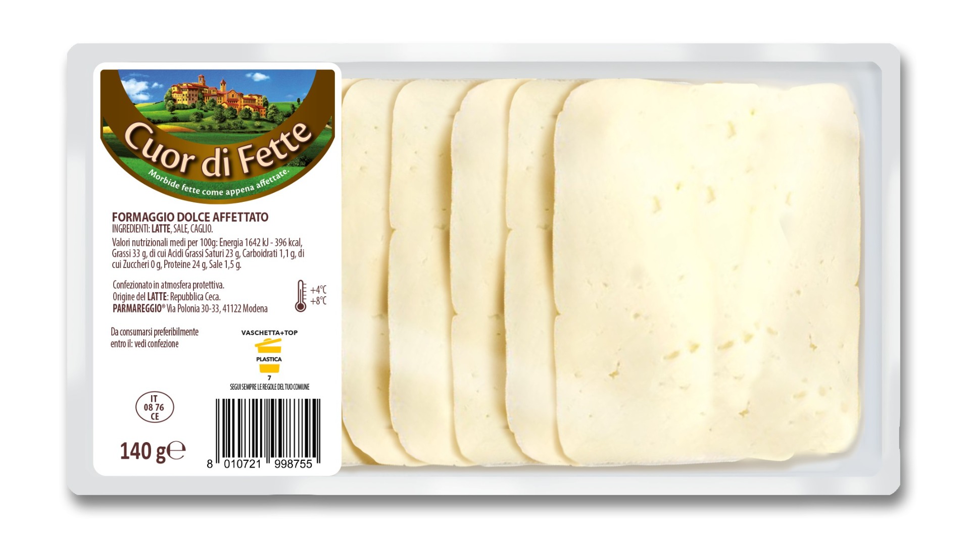 FORMAGGIO DOLCE CUOR DI FETTE