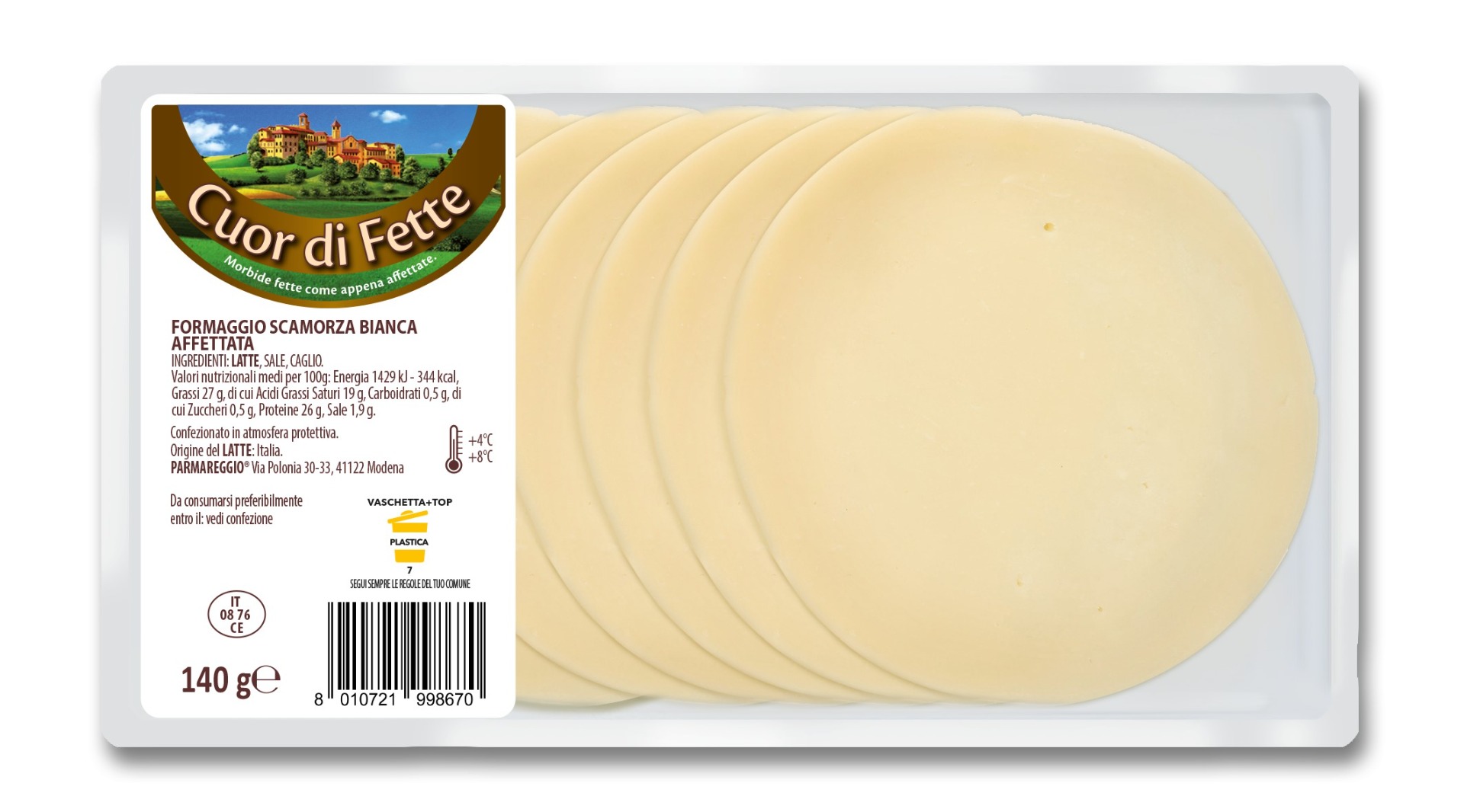 SCAMORZA BIANCA CUOR DI FETTE