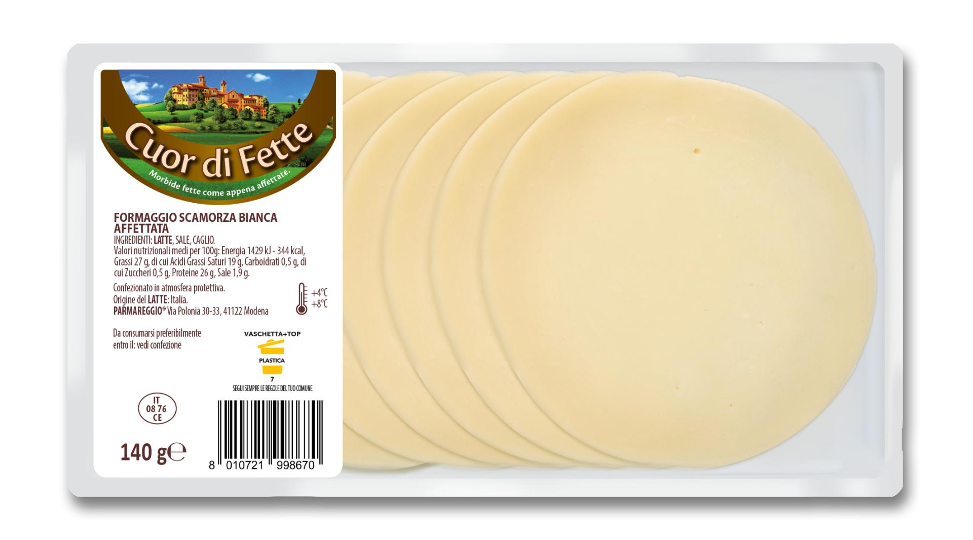 SCAMORZA BIANCA CUOR DI FETTE