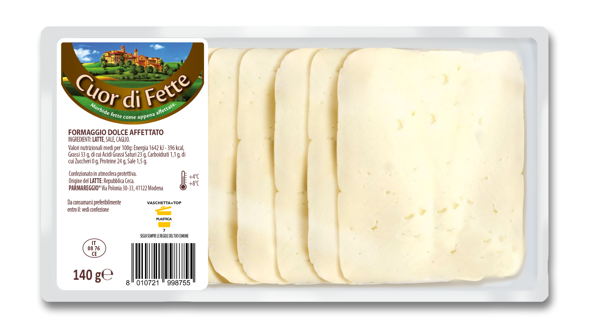 FORMAGGIO DOLCE CUOR DI FETTE